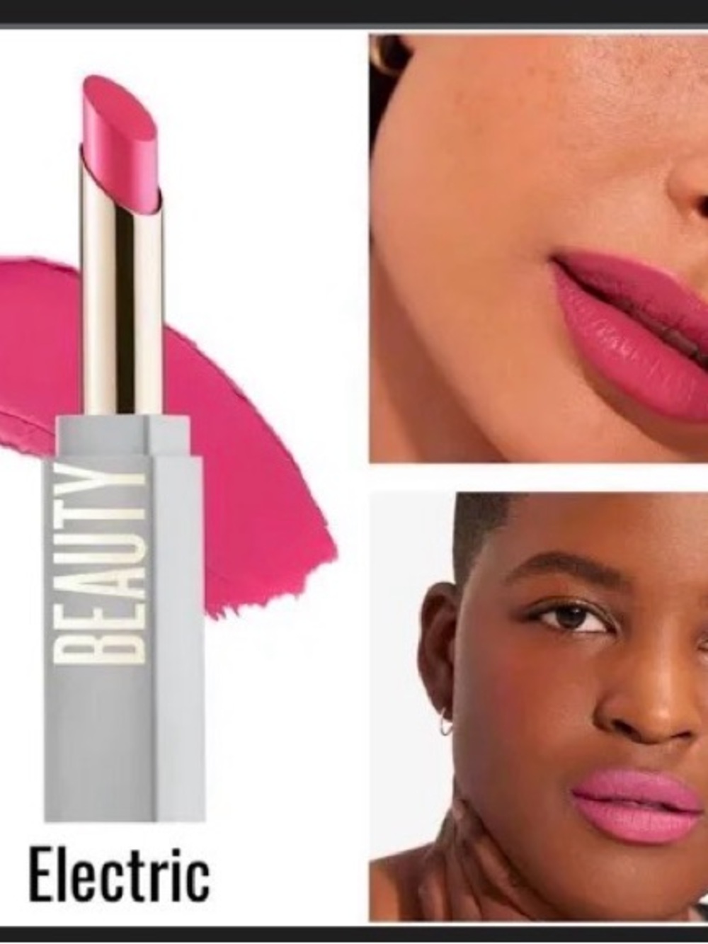 beautycounter ELECTRIC  Pink Lipstick - Vibrant Pink Shade